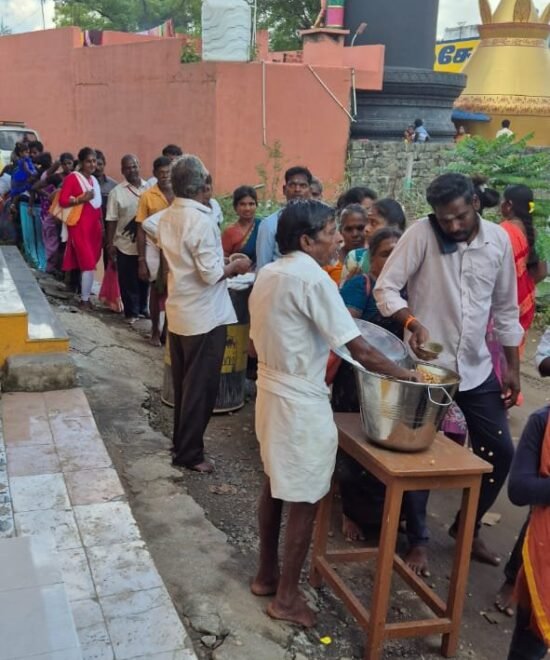 People at our trust to collect food